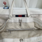 Gucci Canvas White Shoulder Bag