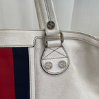 Gucci Canvas White Shoulder Bag