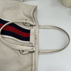 Gucci Canvas White Shoulder Bag