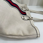 Gucci Canvas White Shoulder Bag