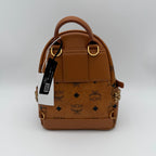 MCM Canvas Yellow Backpack