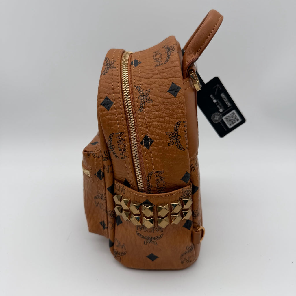 MCM Canvas Yellow Backpack