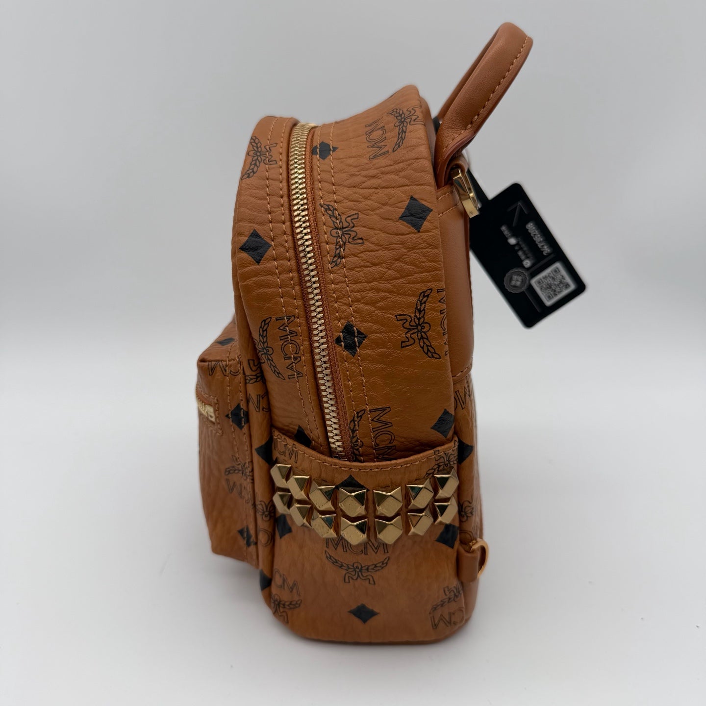 MCM Canvas Yellow Backpack
