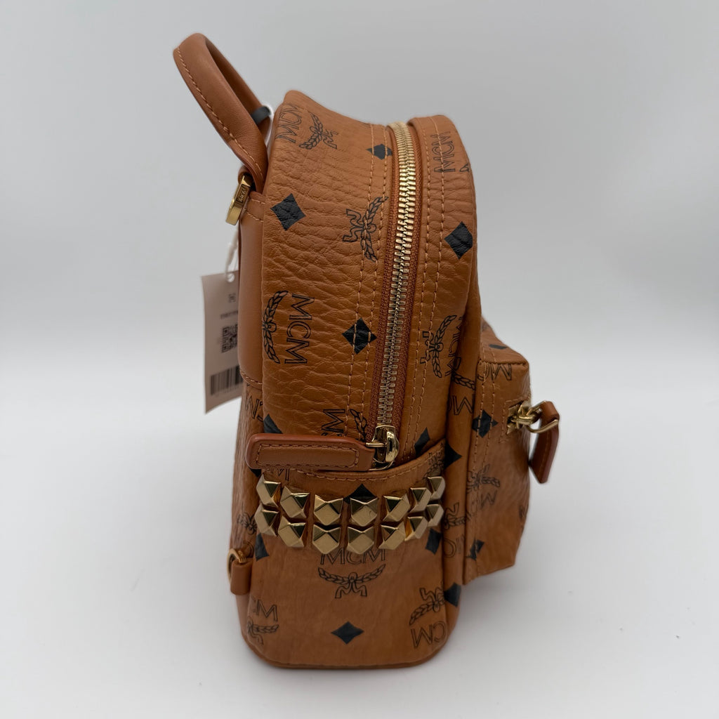 MCM Canvas Yellow Backpack
