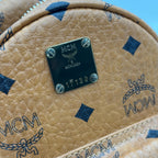 MCM Canvas Yellow Backpack