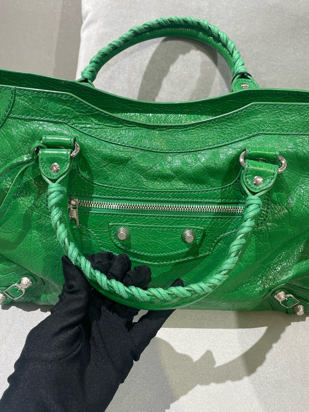 Balenciaga Green Shoulder Bag 281770-D94JN-3775