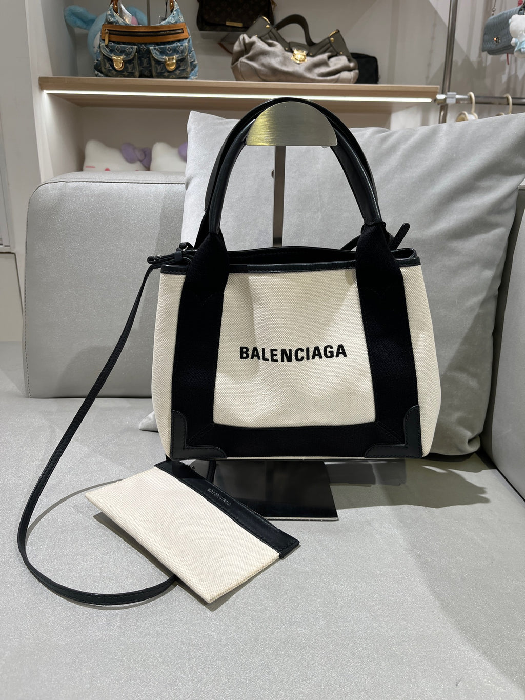 Balenciaga NAVY Canvas Tote 3903462HH3N9260