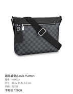 Louis Vuitton Black Messenger Bag 33.0x 25.5x 9.0 cm N40003