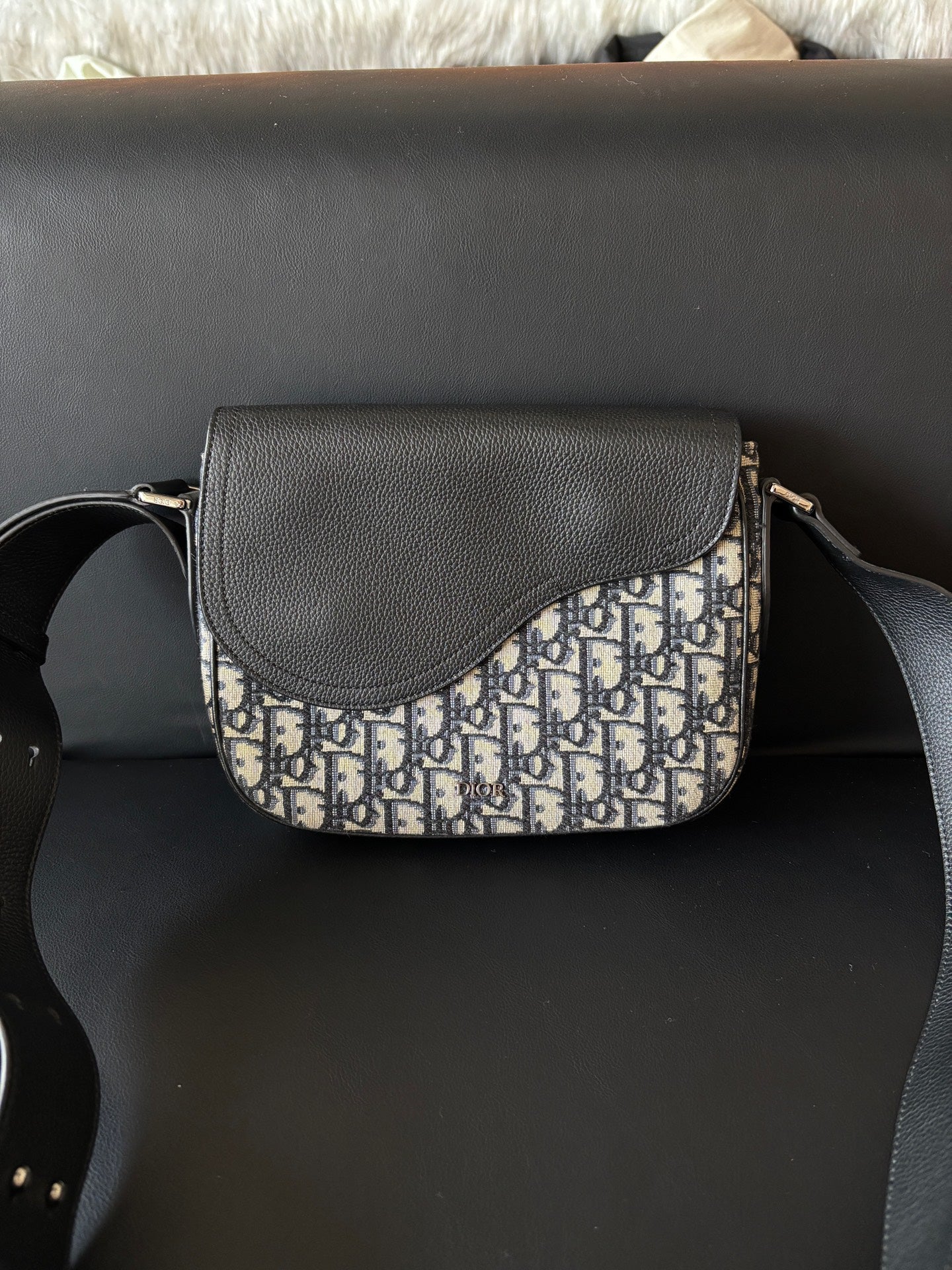 Dior Black Saddle Bag
