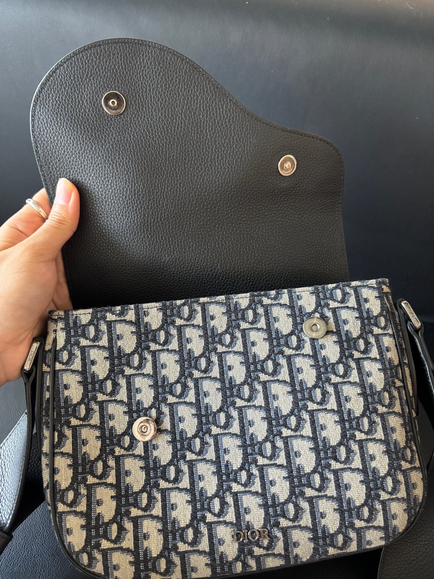 Dior Black Saddle Bag