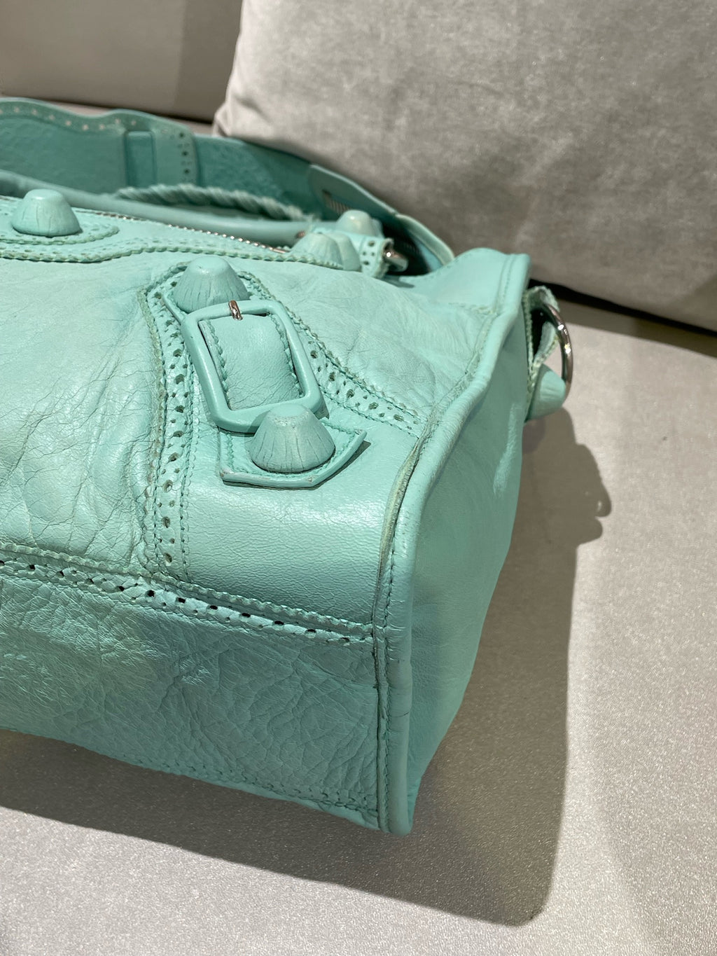 Balenciaga GIANT CITY Green Shoulder Bag 281770-D94JN-4630