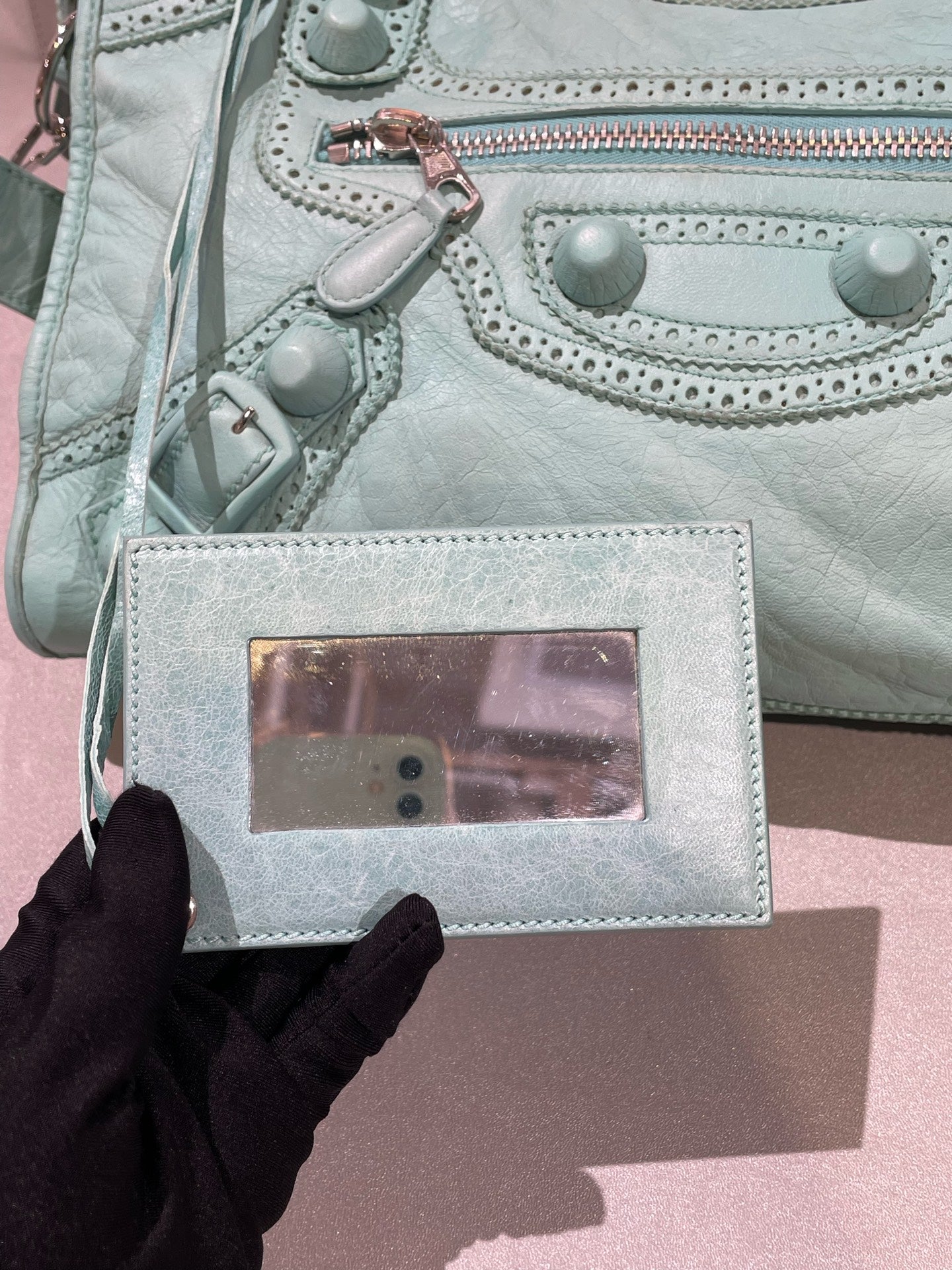 Balenciaga GIANT CITY Green Shoulder Bag 281770-D94JN-4630