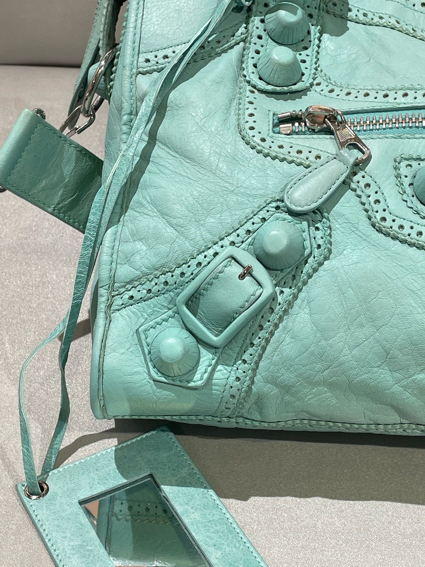 Balenciaga GIANT CITY Green Shoulder Bag 281770-D94JN-4630