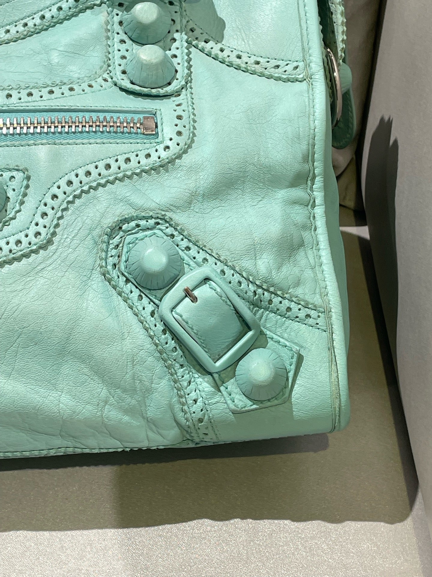 Balenciaga GIANT CITY Green Shoulder Bag 281770-D94JN-4630