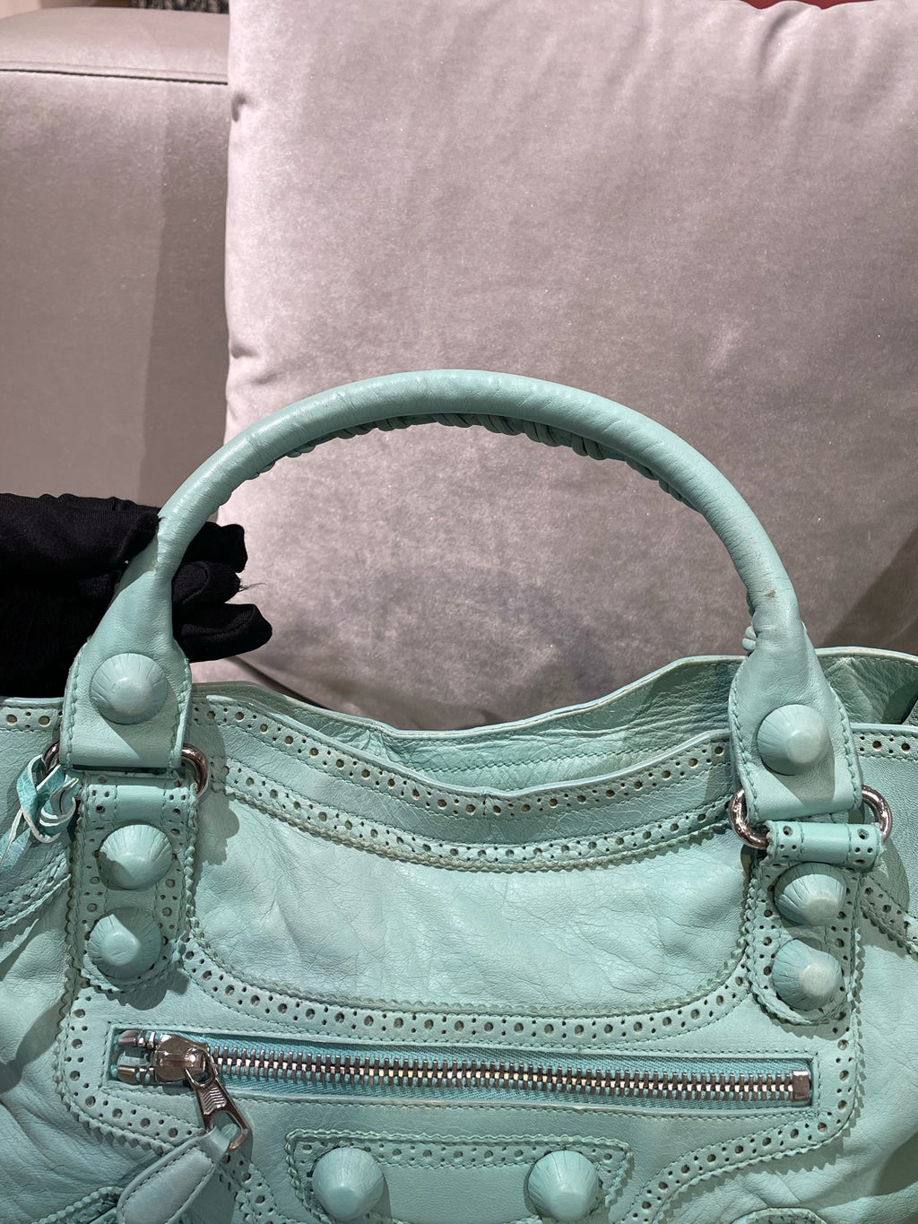 Balenciaga GIANT CITY Green Shoulder Bag 281770-D94JN-4630