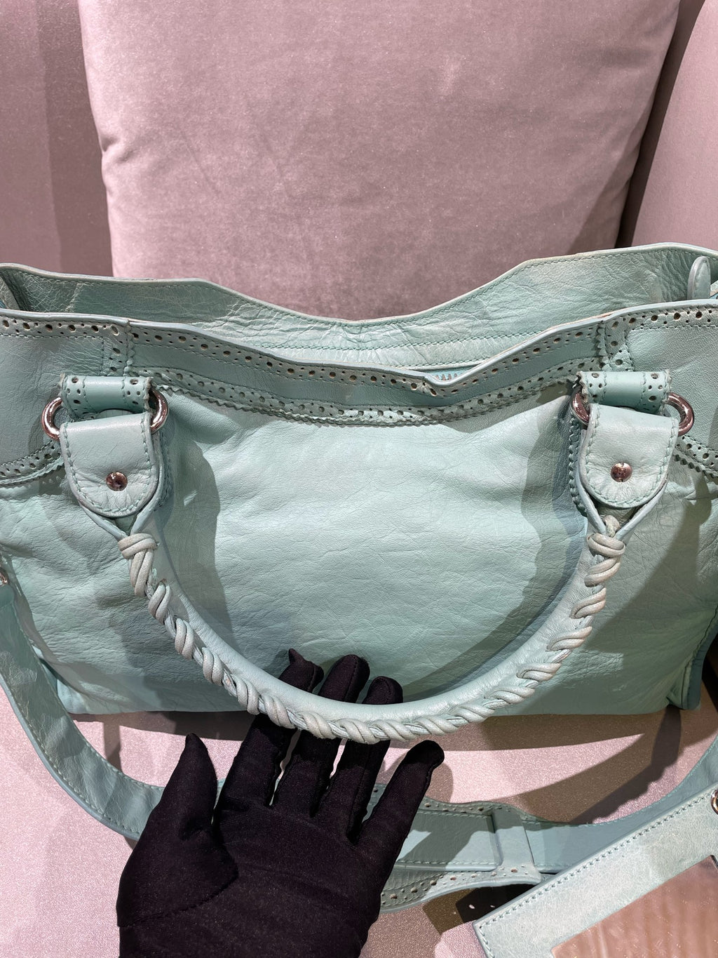 Balenciaga GIANT CITY Green Shoulder Bag 281770-D94JN-4630