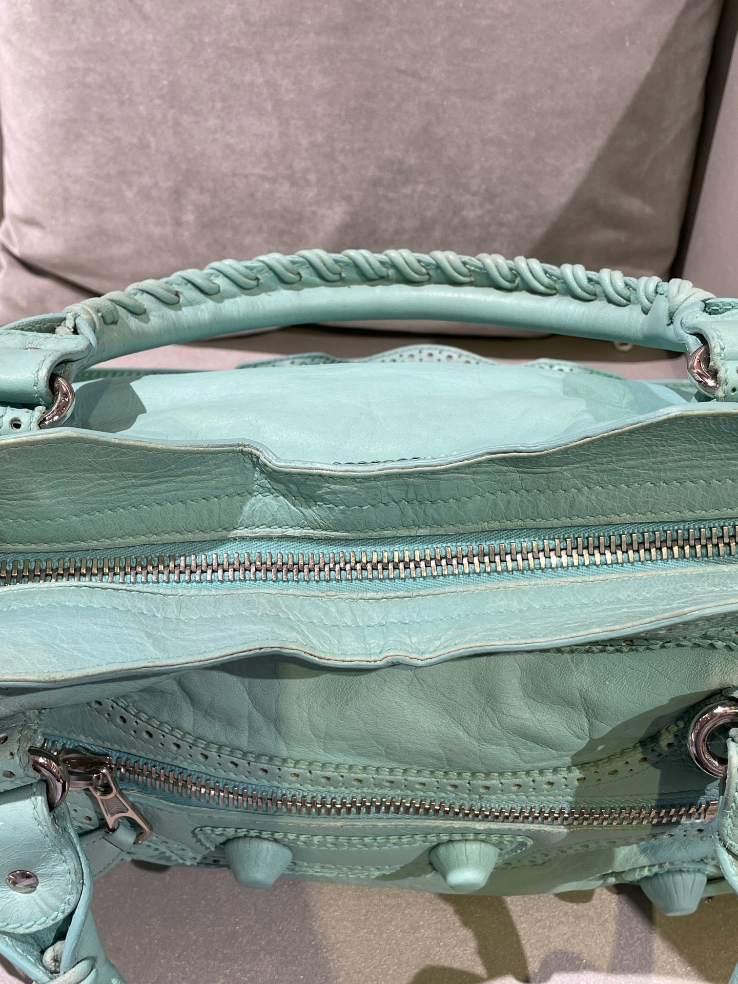 Balenciaga GIANT CITY Green Shoulder Bag 281770-D94JN-4630