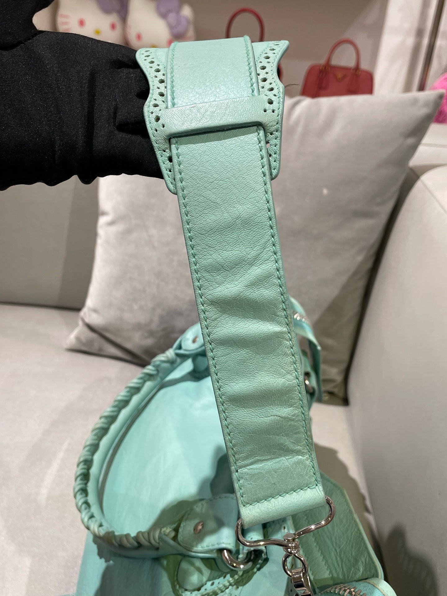 Balenciaga GIANT CITY Green Shoulder Bag 281770-D94JN-4630