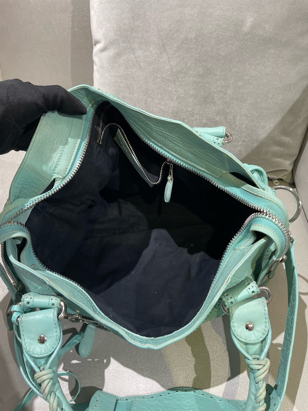 Balenciaga GIANT CITY Green Shoulder Bag 281770-D94JN-4630