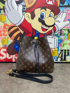 Louis Vuitton Leather Black Bucket & Drawstring Bag