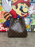Louis Vuitton Leather Black Bucket & Drawstring Bag