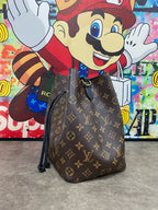 Louis Vuitton Leather Black Bucket & Drawstring Bag