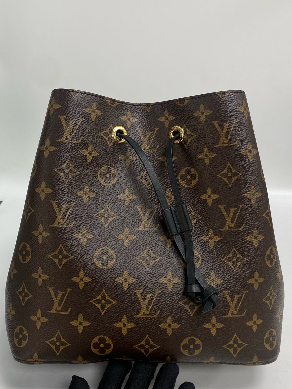 Louis Vuitton Leather Black Bucket & Drawstring Bag