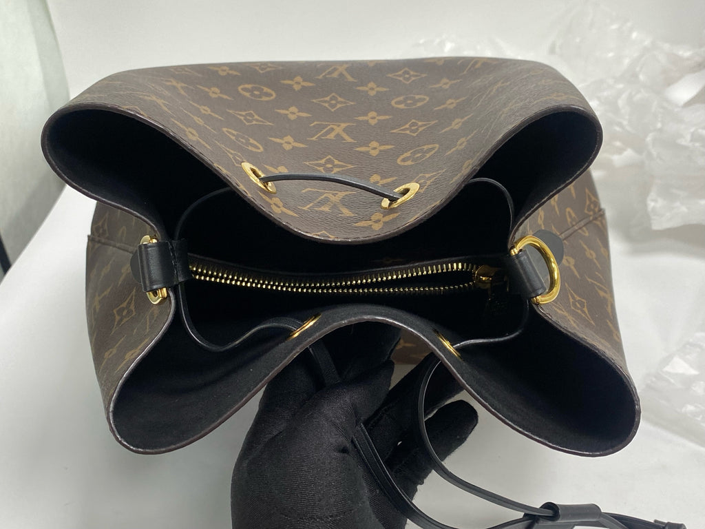 Louis Vuitton Leather Black Bucket & Drawstring Bag