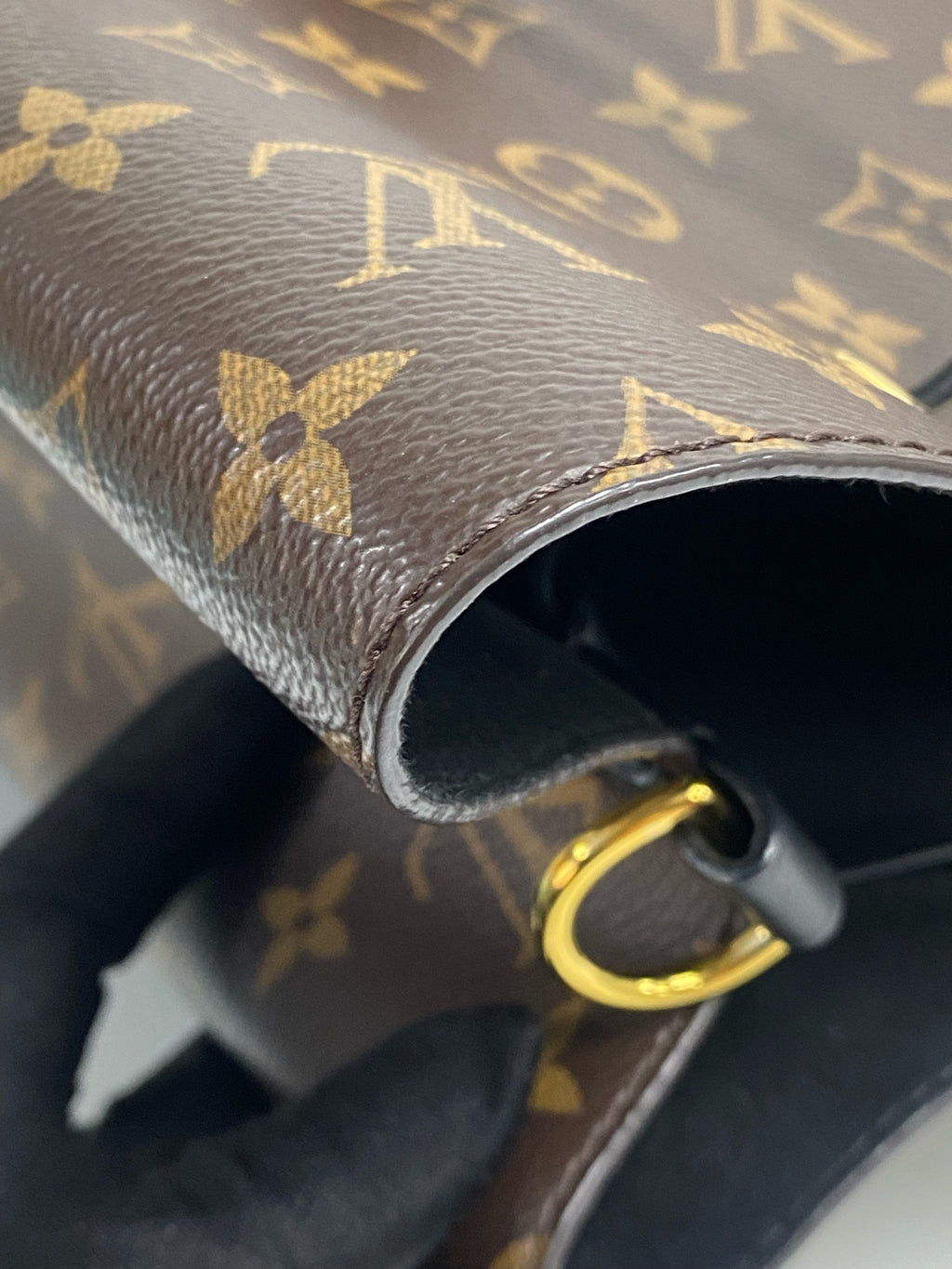 Louis Vuitton Leather Black Bucket & Drawstring Bag
