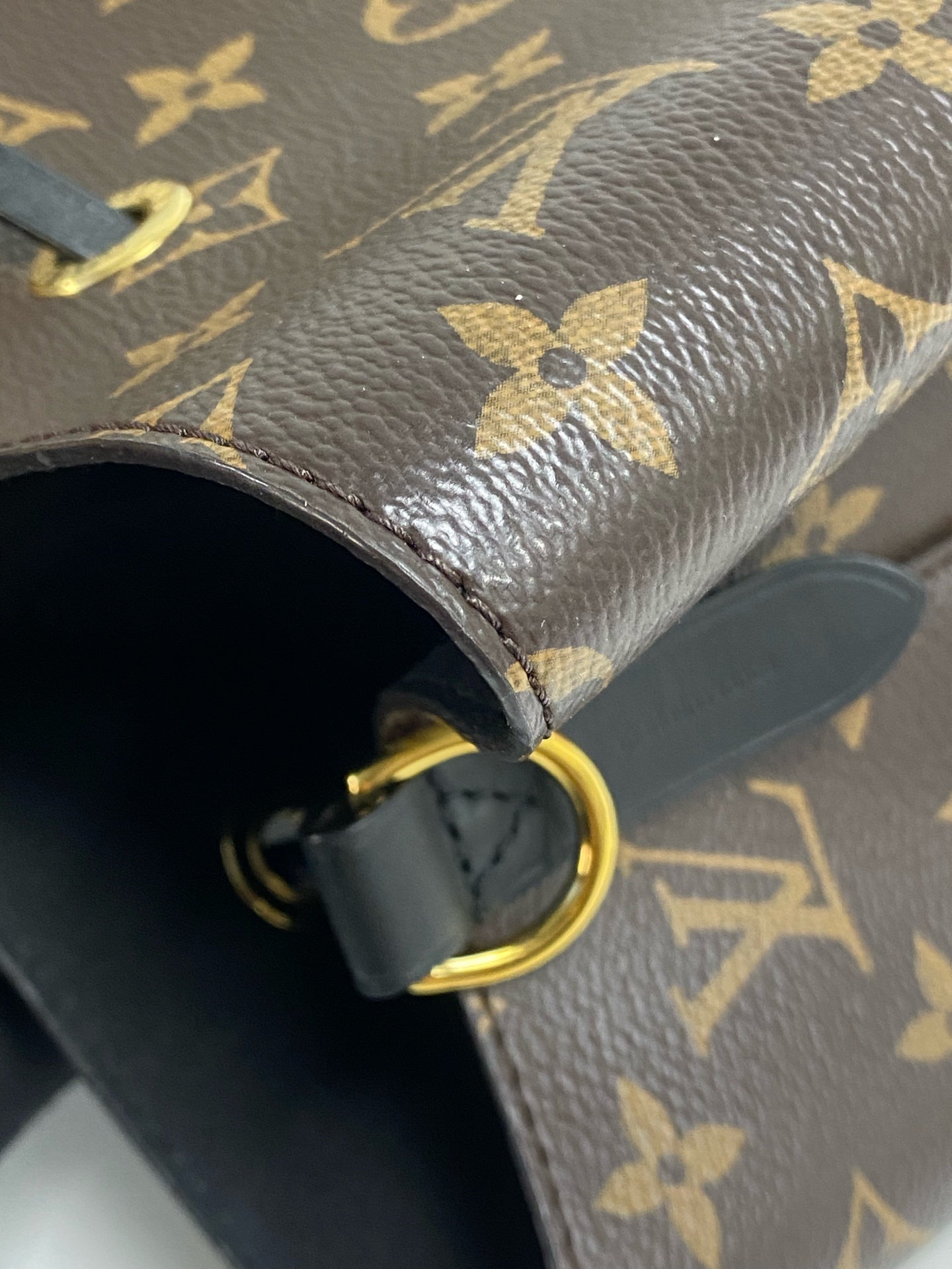 Louis Vuitton Leather Black Bucket & Drawstring Bag