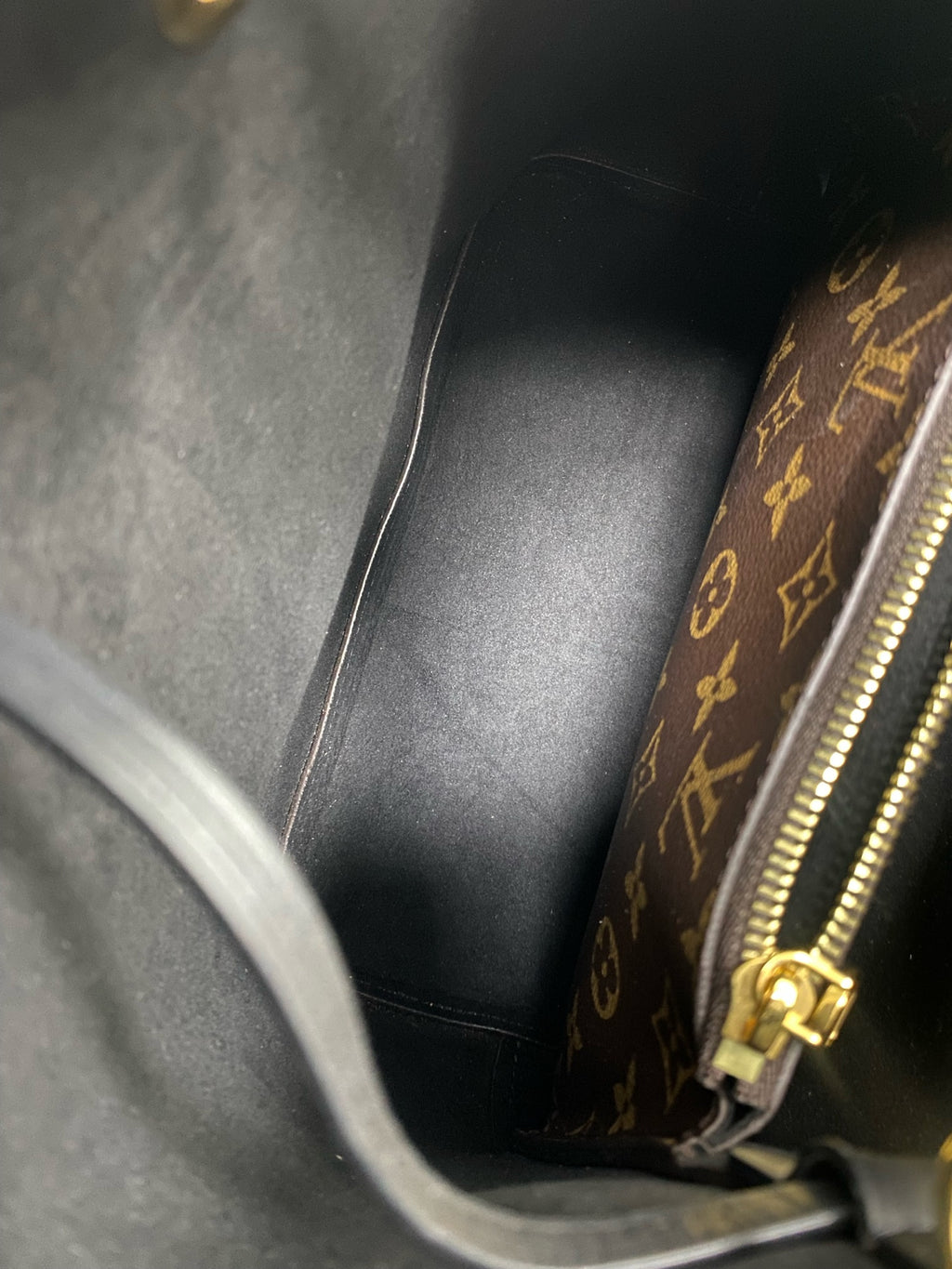 Louis Vuitton Leather Black Bucket & Drawstring Bag