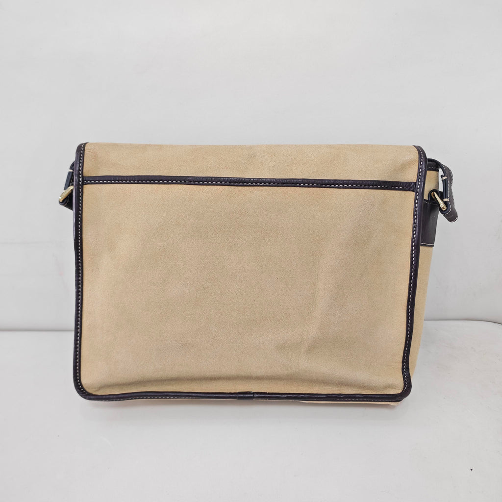 Loewe Alcantara White Messenger Bag