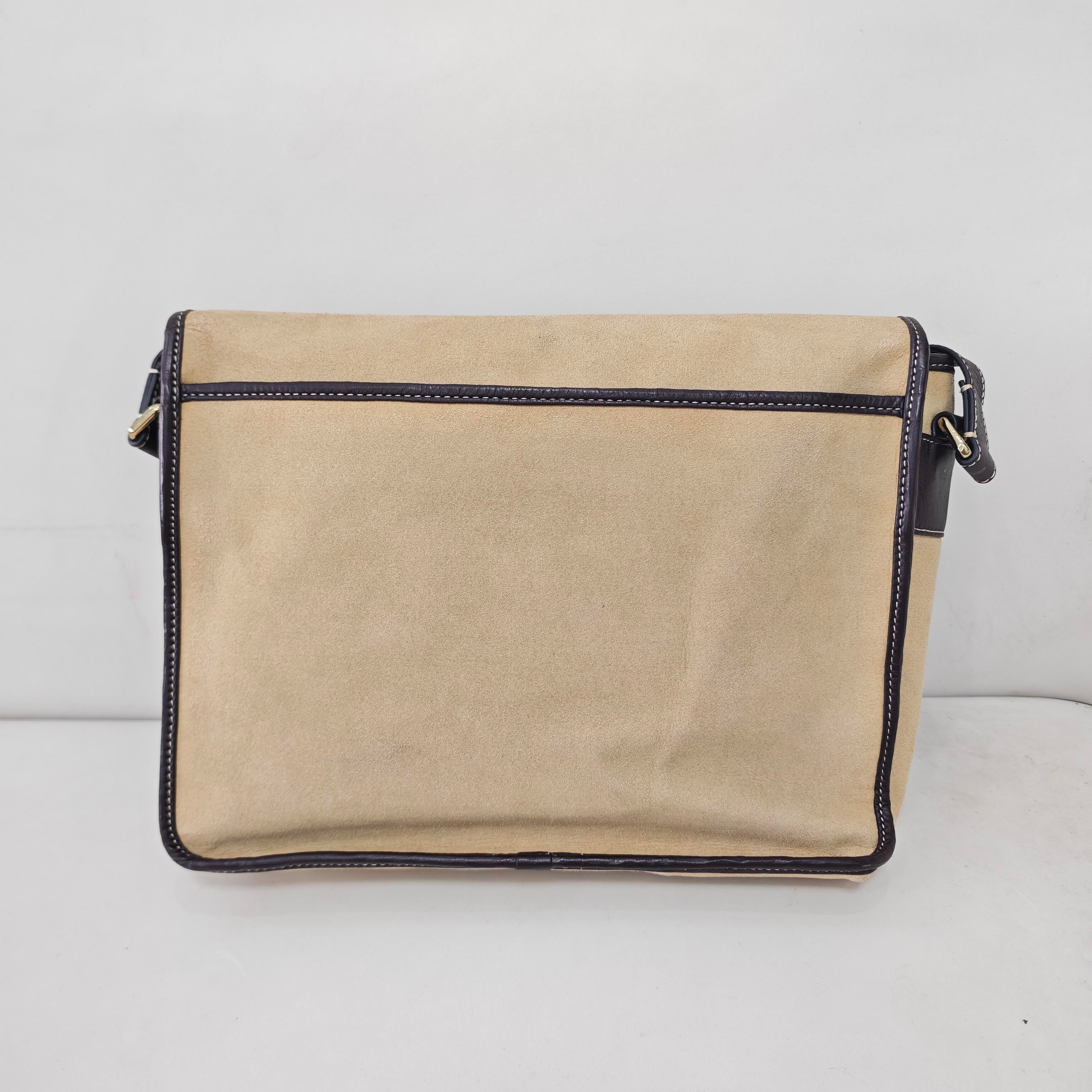 Loewe Alcantara White Messenger Bag