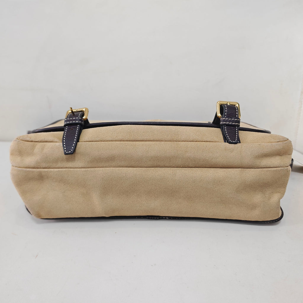 Loewe Alcantara White Messenger Bag