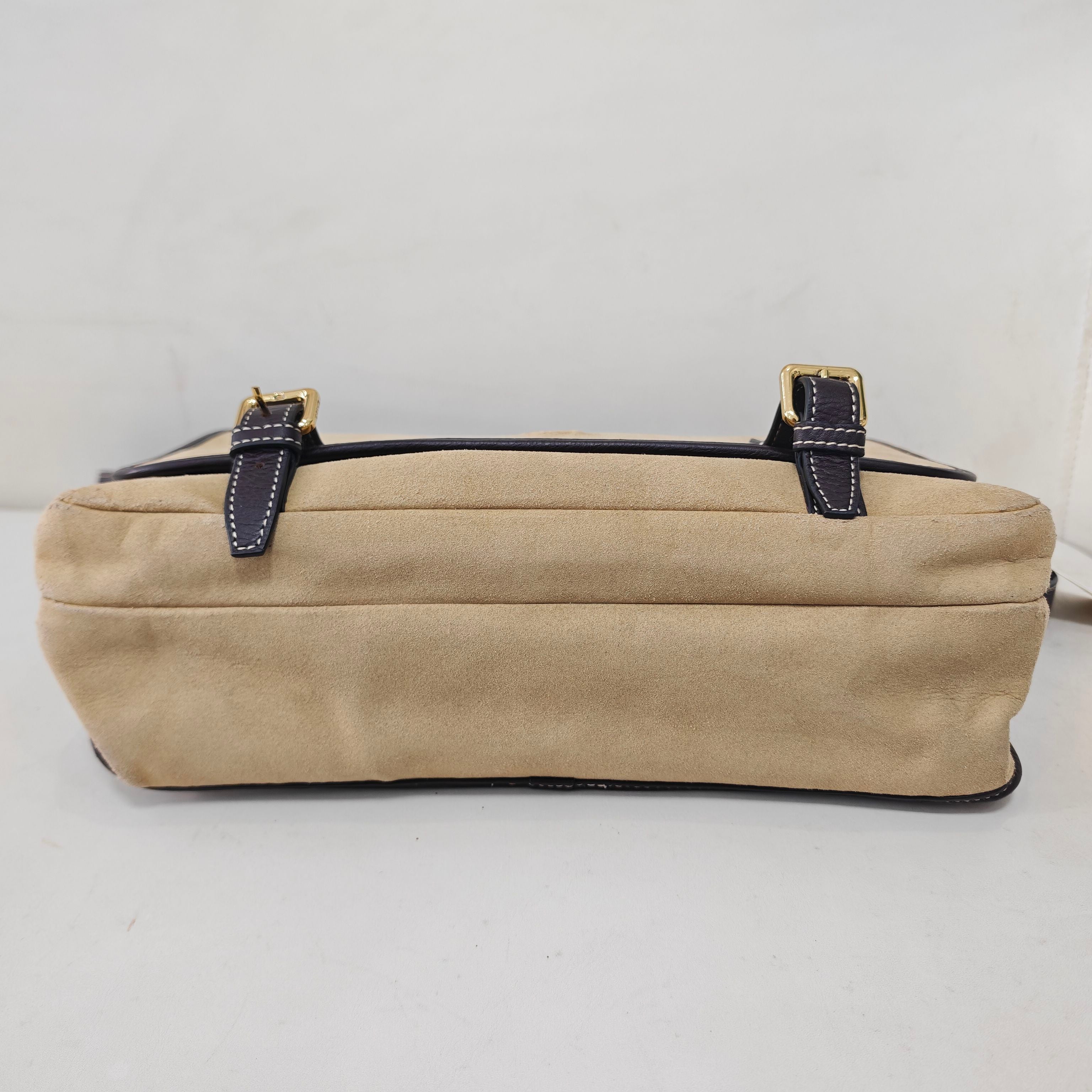 Loewe Alcantara White Messenger Bag