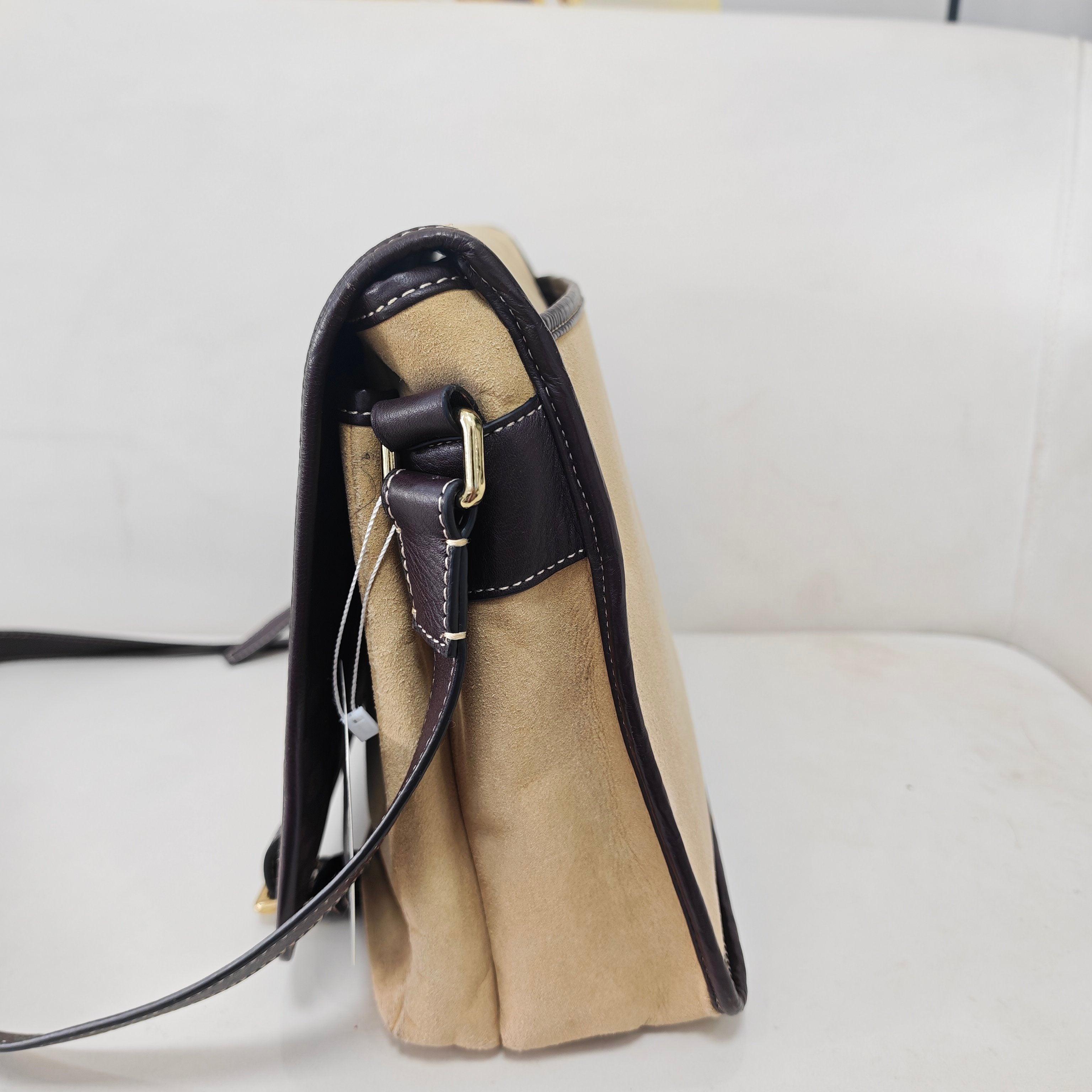 Loewe Alcantara White Messenger Bag