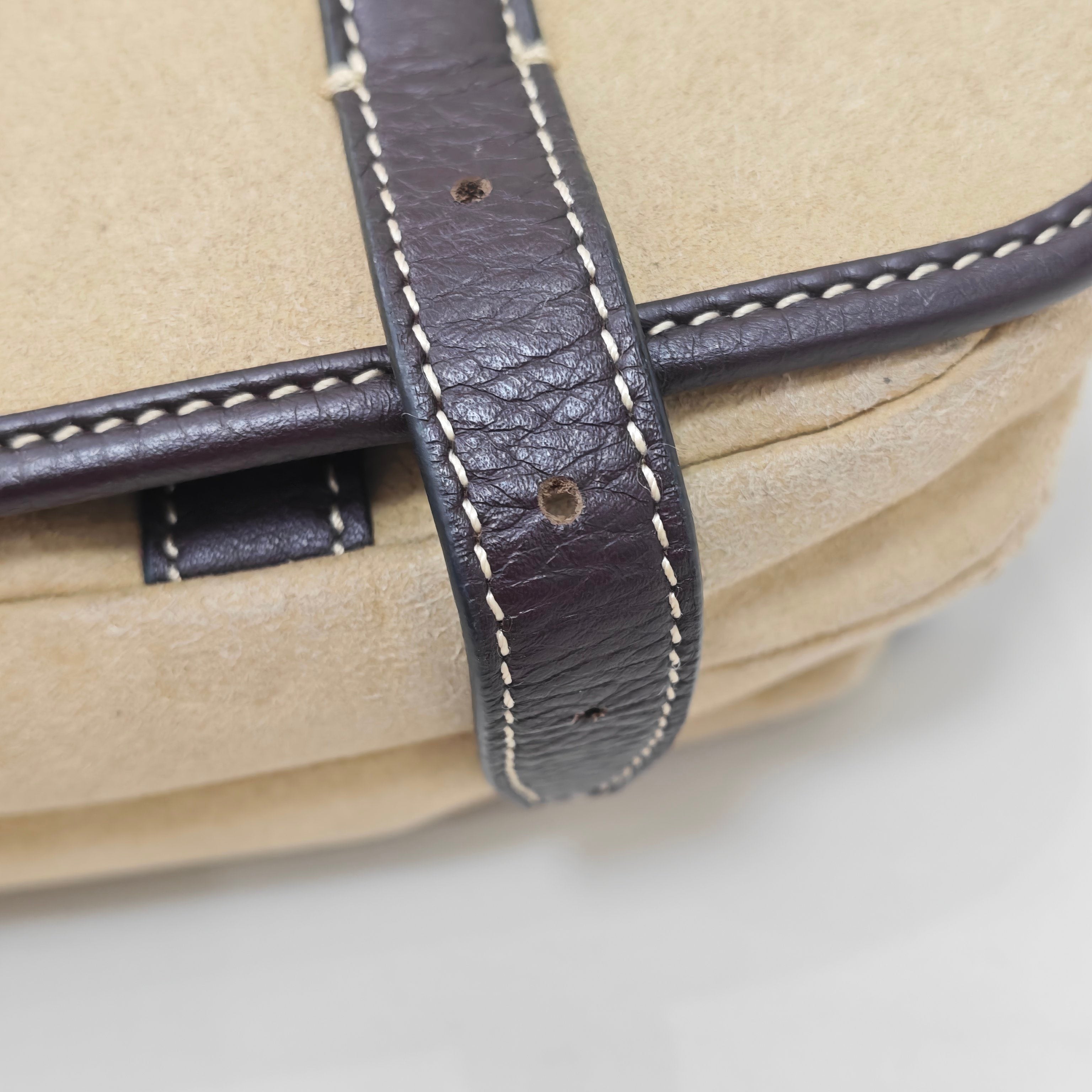 Loewe Alcantara White Messenger Bag