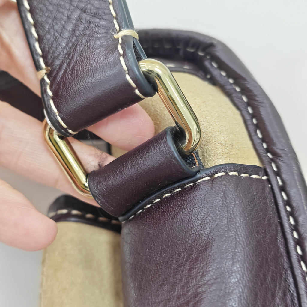 Loewe Alcantara White Messenger Bag