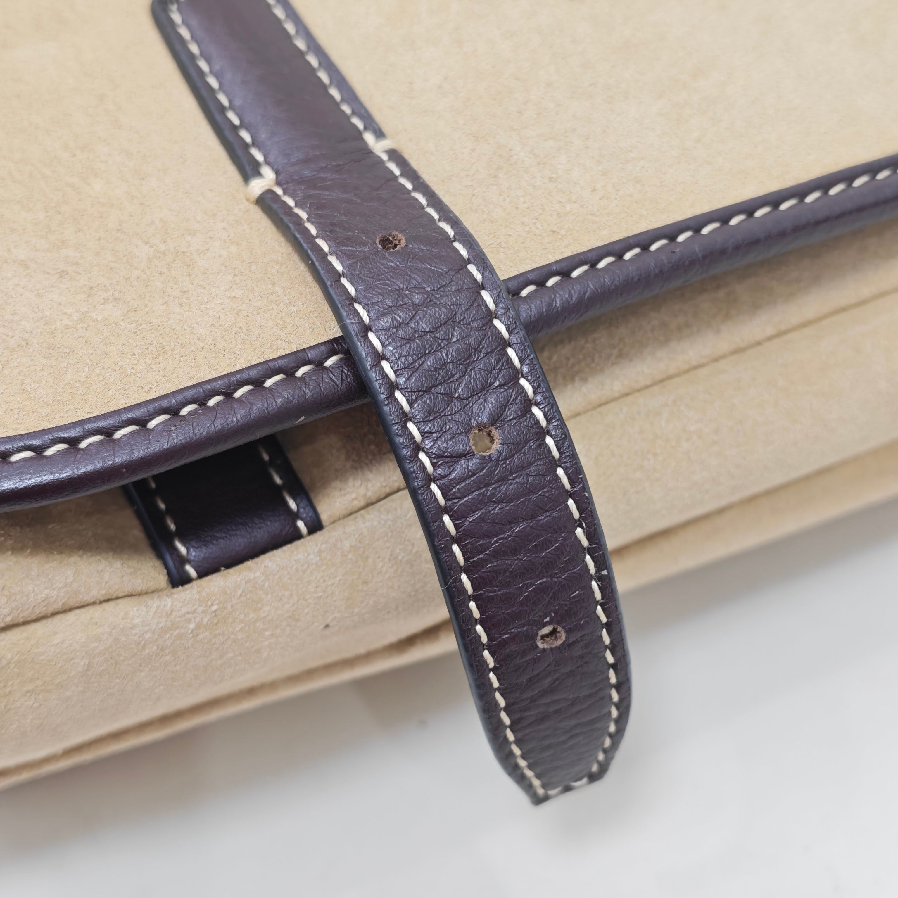 Loewe Alcantara White Messenger Bag
