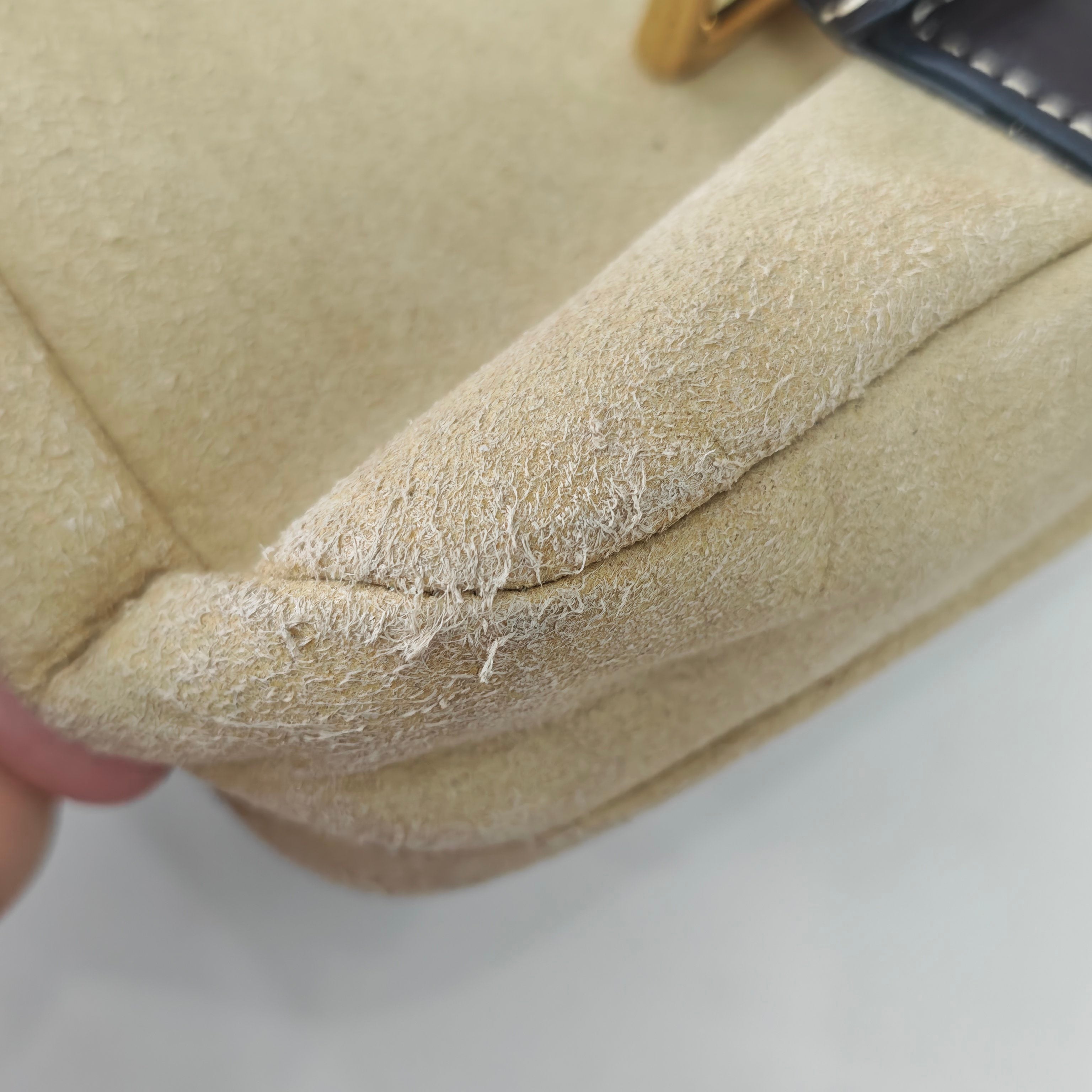 Loewe Alcantara White Messenger Bag