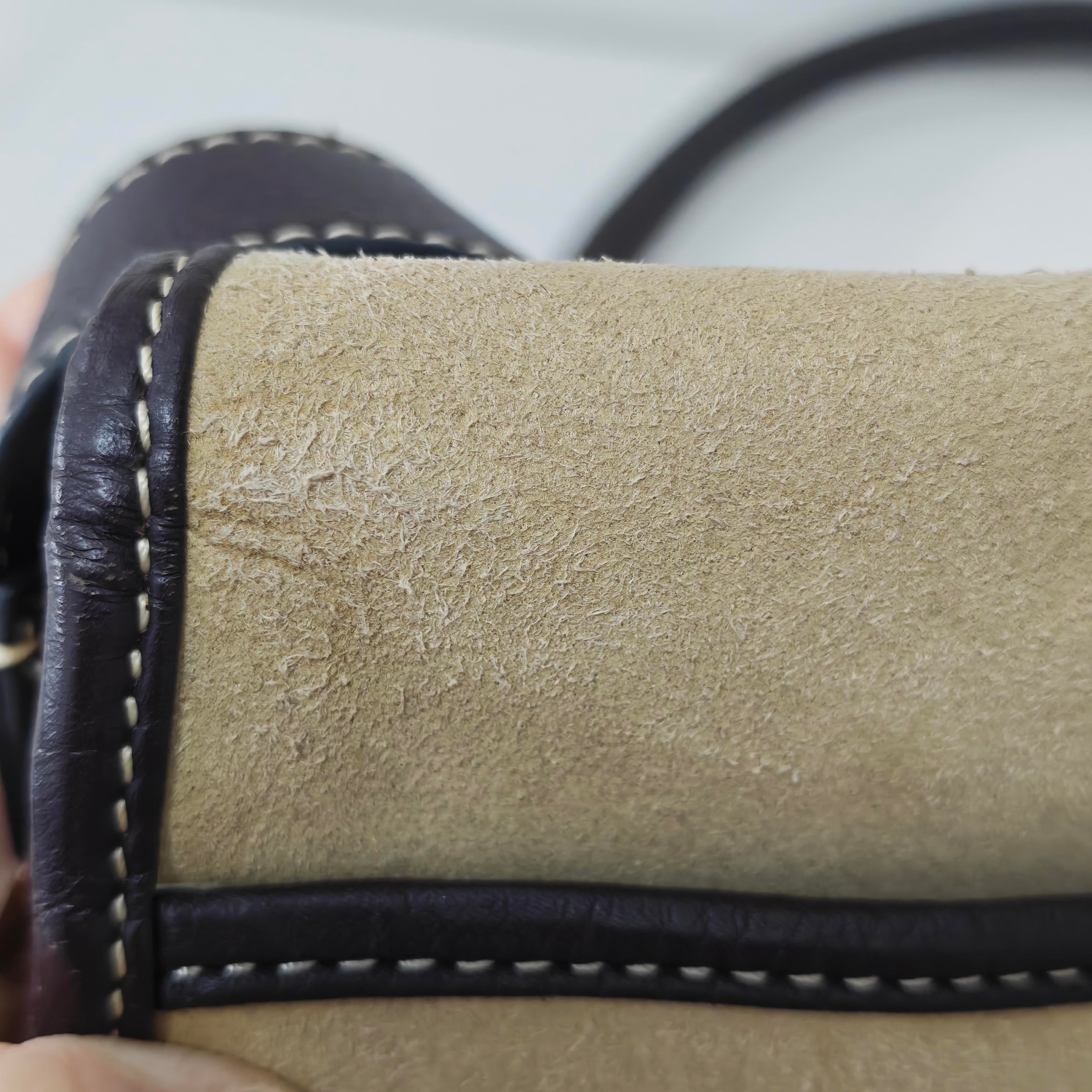 Loewe Alcantara White Messenger Bag