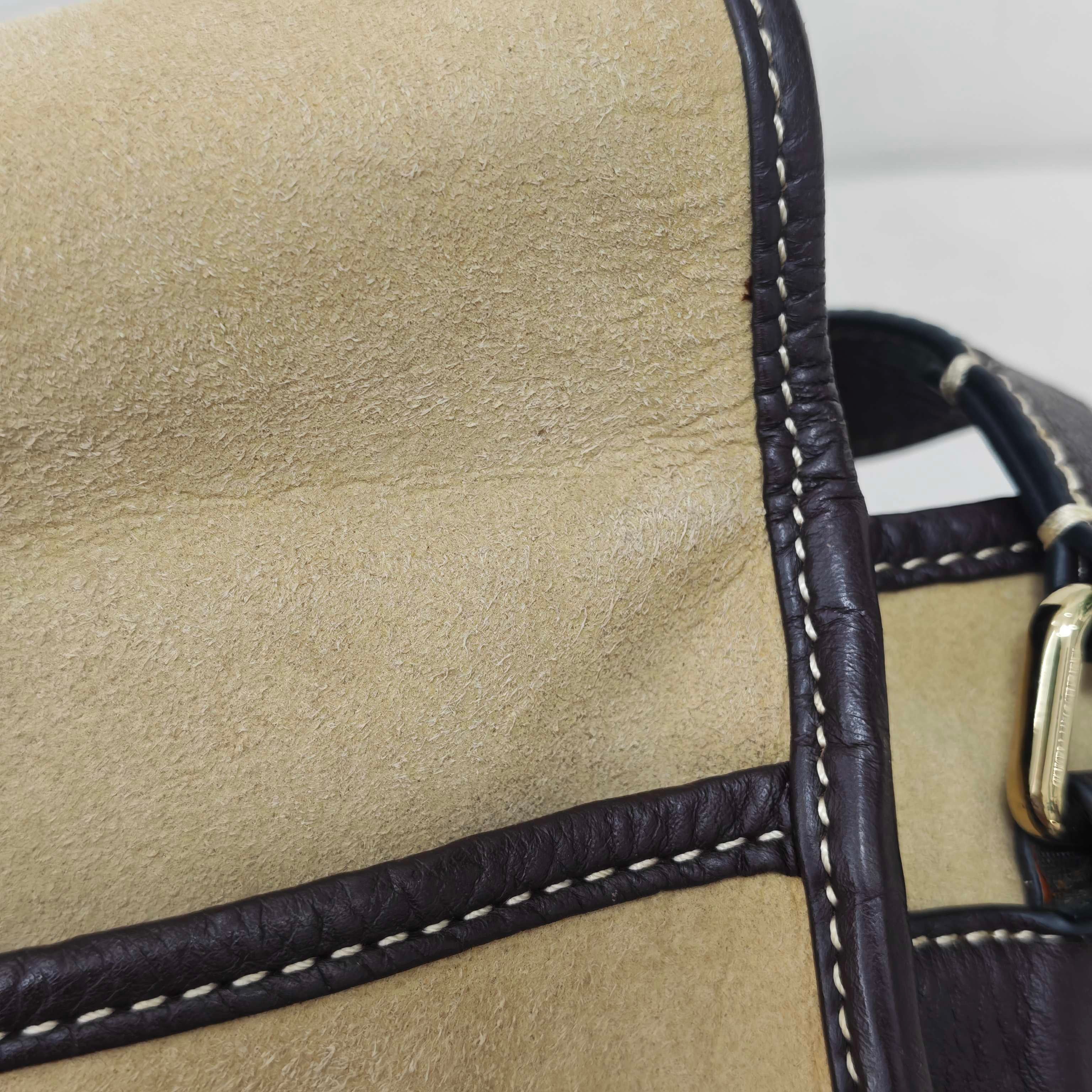Loewe Alcantara White Messenger Bag