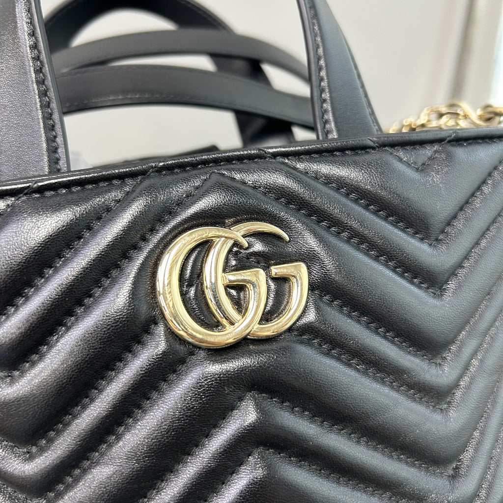 Gucci Gucci Betty Mini Tote Bag Leather Gold Tote 847386AAFA11000