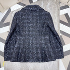 Chanel Tweed Black Coat