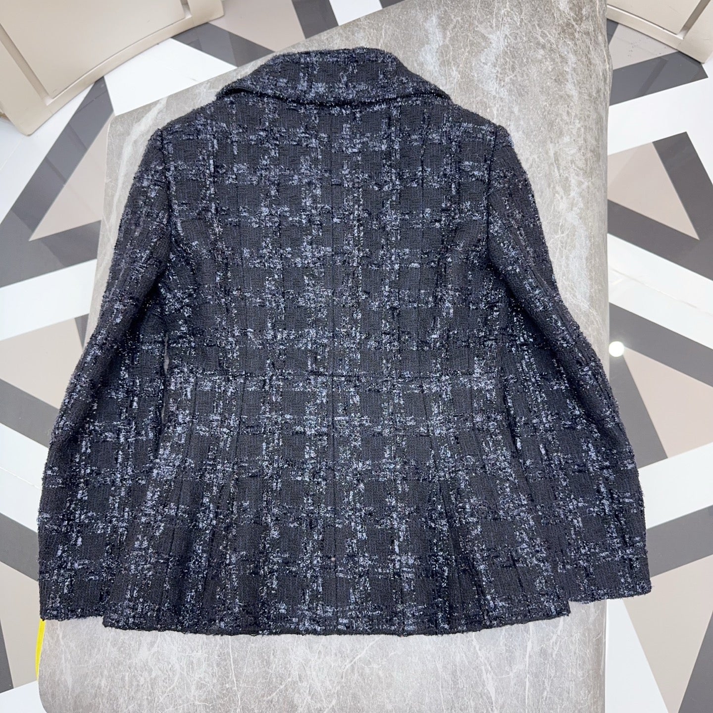 Chanel Tweed Black Coat