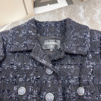 Chanel Tweed Black Coat