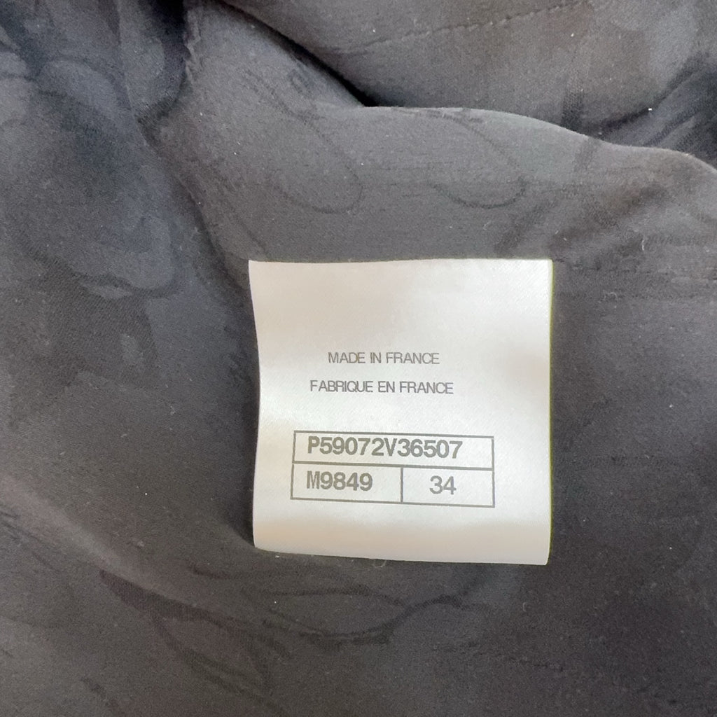 Chanel Tweed Black Coat