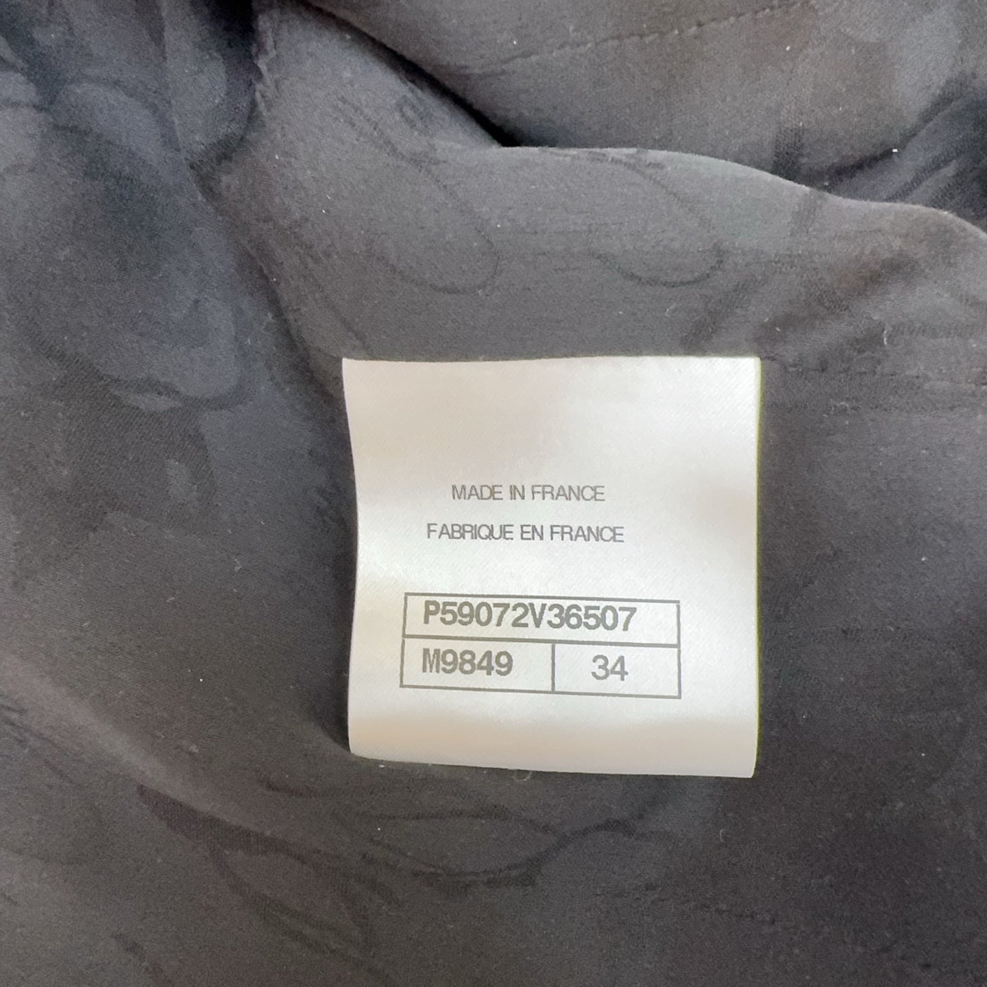 Chanel Tweed Black Coat