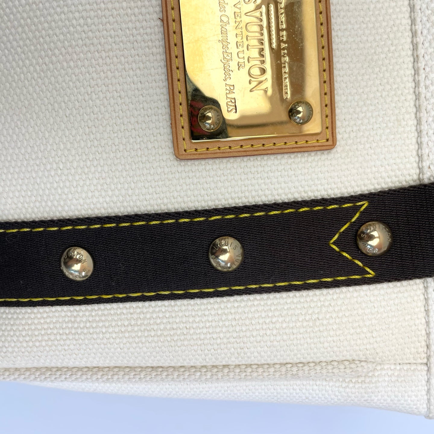 Louis Vuitton Canvas Gold Tote