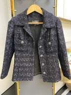 Chanel Tweed Black Coat